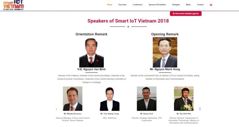 NextX vinh dự được mời làm diễn giả hội thảo và triển lãm quốc tế Smart IoT Việt Nam 2018