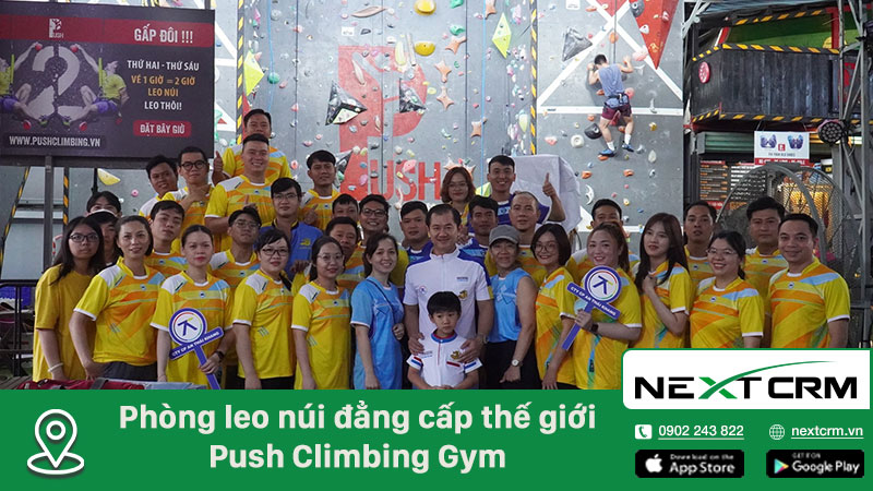 Triển khai Mobile App NextCRM cho Push Climbing Gym – Phòng leo núi đẳng cấp thế giới