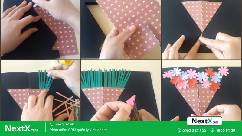 Làm đồ handmade bằng giấy tặng sinh nhật_ Thiệp hoa