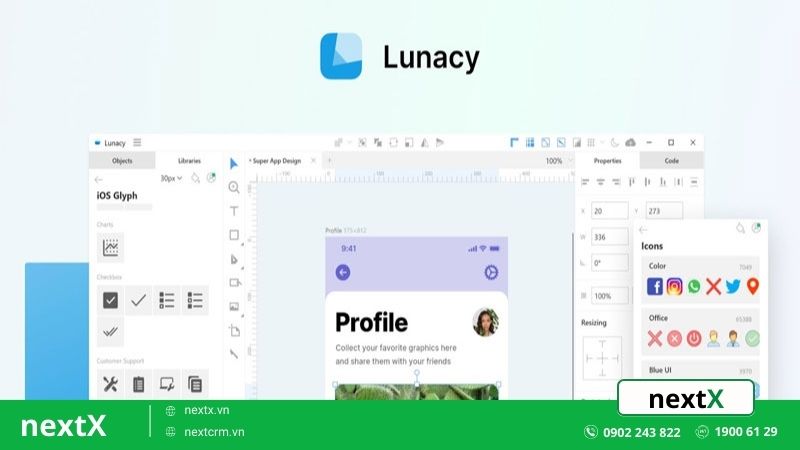 phần mềm thiết kế giao diện website lunacy